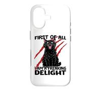 Chat Noir Mode Gobelin Chat Agressif Zoomies Chats Coque pour iPhone 17