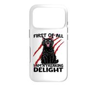 Chat Noir Mode Gobelin Chat Agressif Zoomies Chats Coque pour iPhone 17 Pro