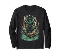 Chat Noir Mystique Grimoire Sorcellerie Gothique Manche Longue