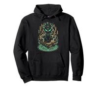 Chat Noir Mystique Grimoire Sorcellerie Gothique Sweat à Capuche