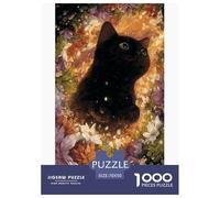 Chat Noir Mystique Puzzle 1000 Pièces 70x50cm/1000pcs, - Jeux De Détente Éducatifs, Créatifs & Décoratifs, Cadeau pour Adultes/Adolescents