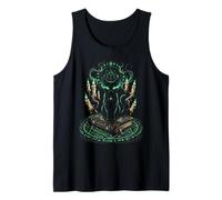 Chat Noir Mystique Sorcellerie Occulte Runes Pentacle Débardeur