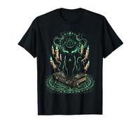 Chat Noir Mystique Sorcellerie Occulte Runes Pentacle T-Shirt