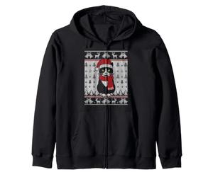 Chat Noir Père Noël Moche drôle Sweat à Capuche