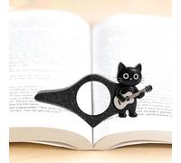 Chat Noir Porte-Page Livre pour Pouce en Acrylique, Porte Page Léger et Lisse pour Lecture à Une Main, Accessoire de Lecture pour Romans, Manuels, Cahiers, Idée Cadeau Lecteurs