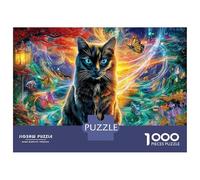 Chat Noir Puzzle 1000 Pièces, Difficile Puzzles pour Adults EnfFourmi, Jeu De Défi Intellectuel 38x26cm/1000pcs