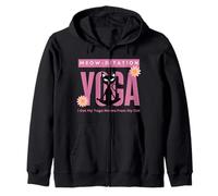 Chat Noir Qui Fait Miaou : Mon Chat me Donne Mes mouvements de Yoga Sweat à Capuche