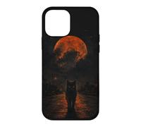 Chat Noir Sang Lune Halloween Gothique Horreur Coque pour iPhone 12 Mini