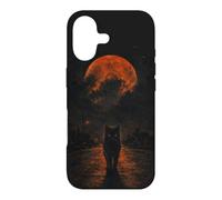 Chat Noir Sang Lune Halloween Gothique Horreur Coque pour iPhone 17