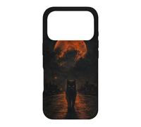Chat Noir Sang Lune Halloween Gothique Horreur Coque pour iPhone 17 Pro