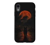 Chat Noir Sang Lune Halloween Gothique Horreur Coque pour iPhone XR