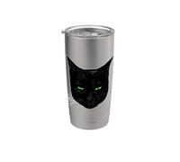 Chat noir suspect Gobelet isotherme en acier inoxydable double paroi
