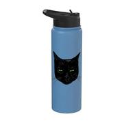 Chat noir suspect Stainless Steel Insulated Water Bottle