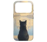 Chat Noir Taj Mahal Sunrise India Traveler Feline Coque pour iPhone 17 Pro