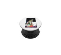 Chat Noir UFO Rainbow Alien Space Graphic PopSockets PopGrip Adhésif