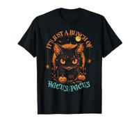 Chat Noir Vintage Halloween It's Just A Bunch of Hocus Pocus T-Shirt