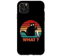 Chat Noir Vintage What? Chat meurtrier avec Couteau Coque pour iPhone 11 Pro Max