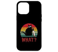 Chat Noir Vintage What? Chat meurtrier avec Couteau Coque pour iPhone 12 Pro Max