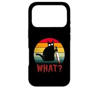 Chat Noir Vintage What? Chat meurtrier avec Couteau Coque pour iPhone 17 Pro