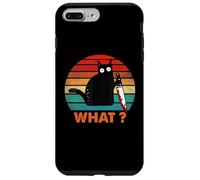 Chat Noir Vintage What? Chat meurtrier avec Couteau Coque pour iPhone 7 Plus/8 Plus