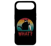 Chat Noir Vintage What? Chat meurtrier avec Couteau Coque pour iPhone Air