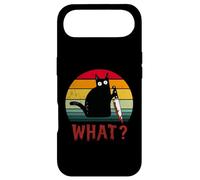 Chat Noir Vintage What? Chat meurtrier avec Couteau Coque pour iPhone Air