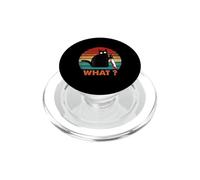 Chat Noir Vintage What? Chat meurtrier avec Couteau PopSockets PopGrip pour MagSafe
