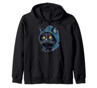 Chat Noir Yeux Jaunes Chat Heureux Chats Sweat à Capuche