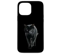 Chat Noir Yeux Jaunes sur rôde Coque pour iPhone 13 Pro Max