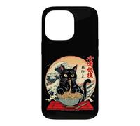 Chat Nouilles Mignon avec Vagues et Baguettes Coque pour iPhone 13 Pro