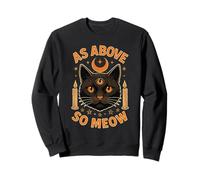 Chat Occulte comme ci-Dessus So Meow Witchy Mystical Halloween Sweatshirt