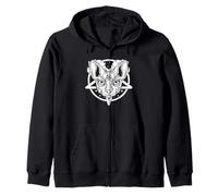 Chat Occulte Sphynx Pentagramme Gothique Kitty Mystic Art Sweat à Capuche