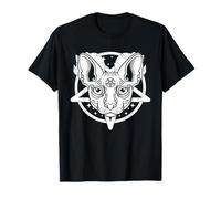 Chat Occulte Sphynx Pentagramme Gothique Kitty Mystic Art T-Shirt
