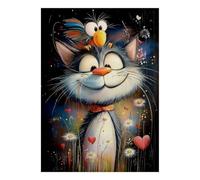 Chat Oiseau Fleur 1000 Pièces Mini Puzzle pour Adultes Décoration Maison | 38x26cm Carton Amateurs De Puzzles Lien Familial Puzzle Intellectuel Cadeau D'anniversaire Décoration Salon