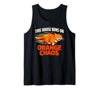 Chat Orange Chaos drôle Chat tigré Orange Meme Comédie Débardeur