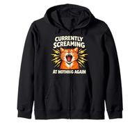Chat Orange Chaos drôle Chat tigré Orange Meme Comédie Sweat à Capuche