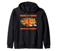 Chat Orange Chaos drôle Chat tigré Orange Meme Comédie Sweat à Capuche