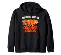 Chat Orange Chaos drôle Chat tigré Orange Meme Comédie Sweat à Capuche