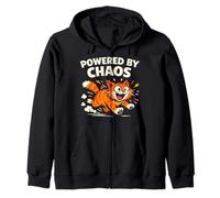 Chat Orange Chaos drôle Chat tigré Orange Meme Comédie Sweat à Capuche