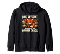 Chat Orange Chaos drôle Chat tigré Orange Meme Comédie Sweat à Capuche
