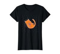 Chat Orange écoutant de la Musique dans l'espace T-Shirt Graphique avec Valeur
