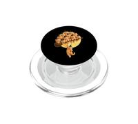 Chat Orange empilé sur Un Balai de sorcière Volante PopSockets PopGrip pour MagSafe