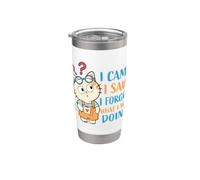 Chat oublieux, j'ai oublié ce que je faisais Gobelet isotherme en acier inoxydable double paroi