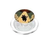 Chat OVNI drôle Alien Vaisseau Spatial Chat Papa Espace Vintage PopSockets PopGrip pour MagSafe