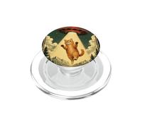 Chat OVNI drôle Alien Vaisseau Spatial Chat Papa Espace Vintage PopSockets PopGrip pour MagSafe