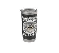 Chat Pallas pas impressionné Manul Cat Meme Cats Gobelet isotherme en acier inoxydable double paroi