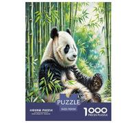 Chat Panda géant pour Adultes Puzzles Animal 1000 Pièces Cadeaux d'anniversaire pour Noël Décoration Intérieure Family Games Jeux Éducatifs Stress Relief 70x50cm/1000pcs
