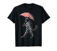 Chat Parapluie Dessin Pixel Art Animal Motif Illustration Chat T-Shirt