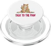 Chat Parlez à la Patte de Chat emmêlée Lumières de Noël PopSockets PopGrip pour MagSafe