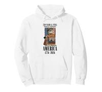 Chat Patriotique 250 Ans Amérique indépendante 1776 2026 Sweat à Capuche